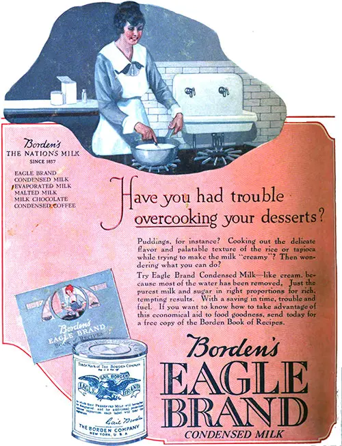 Borden's Eagle Brand Condensed Milk Vintage Ad © 1920