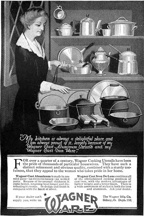 Wagner Ware Kitchen Utensils - Quarter of a Century © 1920