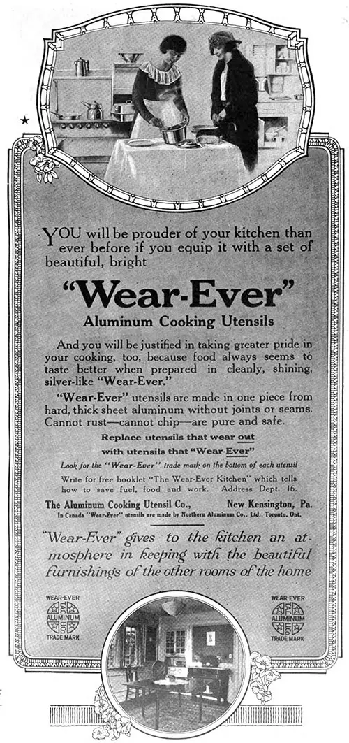 "Wear-Ever" Aluminum Cooking Utensils - Prouder of Your Kitchen © 1920 