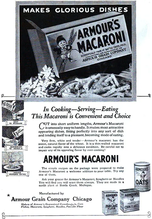 Armour's Macaroni © 1920