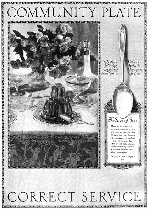 Community Plate 'Correct Service' Advertisement, Good Housekeeping Magazine, November 1920.