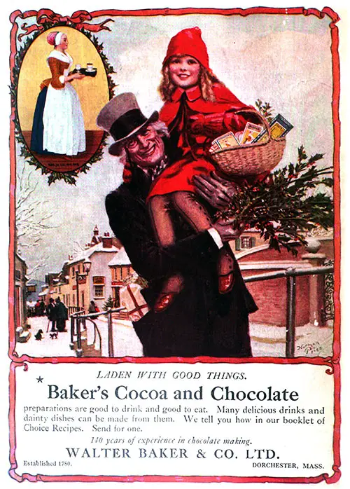 Baker's Cocoa and Chocolate - Laden With Good Things © 1920