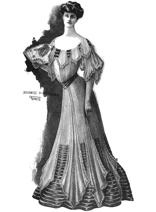 Simple Evening Gown from 1904