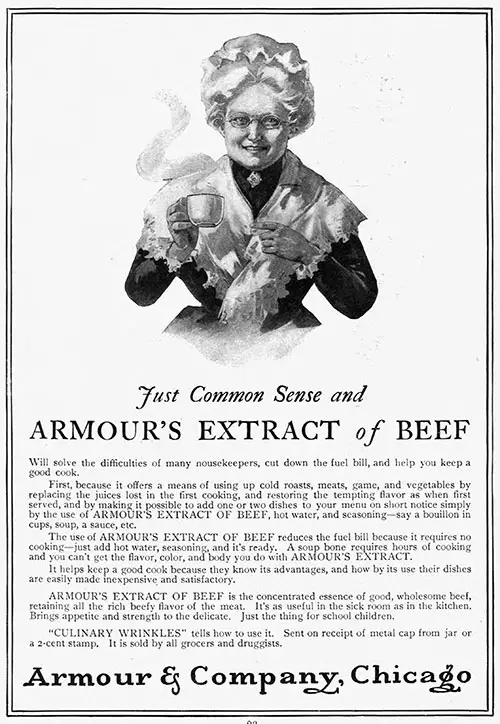 Antique Use Armour's Extract Of Beef Embossed Glass Measuring Cup  Advertising