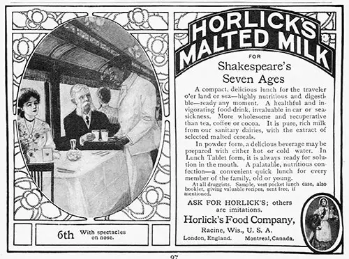 Horlick's Malted Milk for Shakespeare's Seven Ages