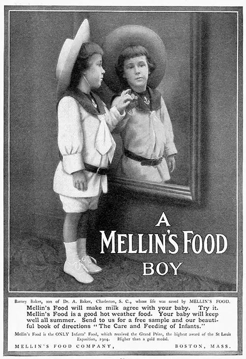 A Mellin's Food Boy - 1905 Ad