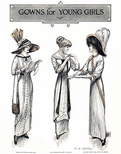 Fashionable Gowns for Teens - 1912