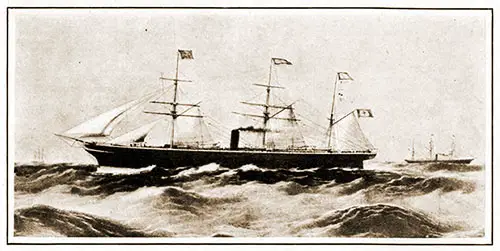 SS Bremen of the North German Lloyd, 1857. Harper's Weekly, 10 April 1909.