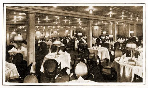 First Class Dining Saloon on the SS Cleveland.