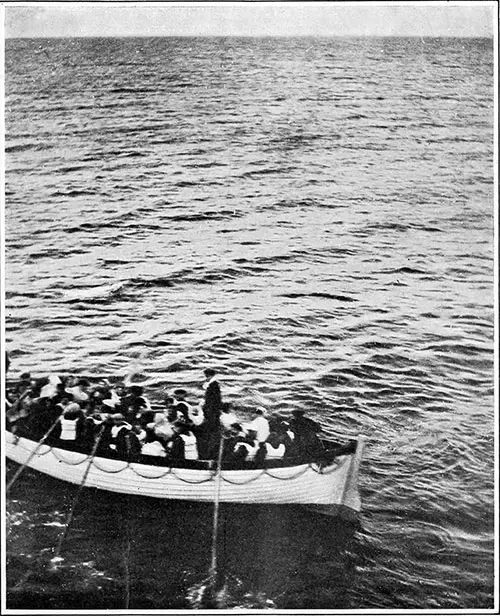 Some of the Pitiful Seven Hundred. a Boatload of the Titanic's Survivors