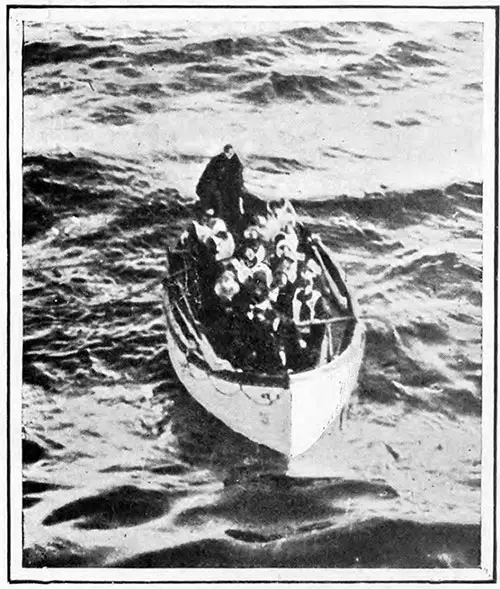 A Handful of Survivors Nearing the Carpathia. 