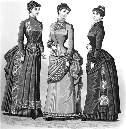 Plate 3 : Promenade Costume, Visiting Costume, Black Silk Dress