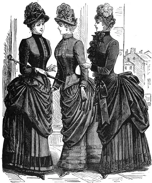 Plate 7: Promenade Costumes, Black Cachemire Dress