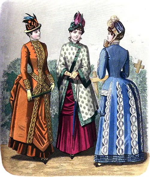 Plate 1: Promenade Costume, Visiting Mantle, and Visiting Costume