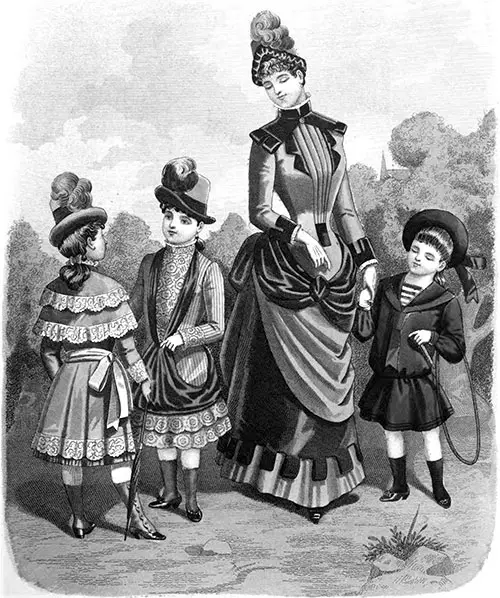 Plate 2: Fashions for Children and Young Ladies