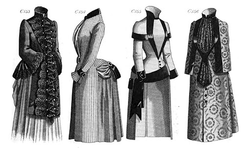 Plate 4: Special Plate of Ladies' Mantles, Jackets, Etc. For Spring and Summer, 1885. (pt 1)