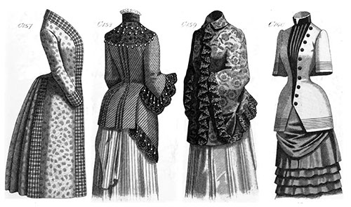 Plate 4: Special Plate of Ladies' Mantles, Jackets, Etc. For Spring and Summer, 1885. (pt 2)