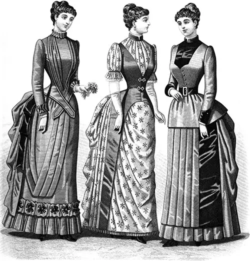 Plate 3: Home Costume, Dinner and Morning Dresses 