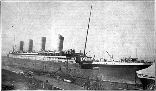 The Titanic in Dry Dock at Belfast