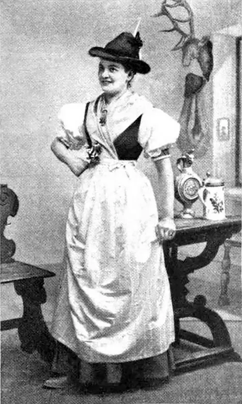 A peasant woman of the Austrian Tyrol.