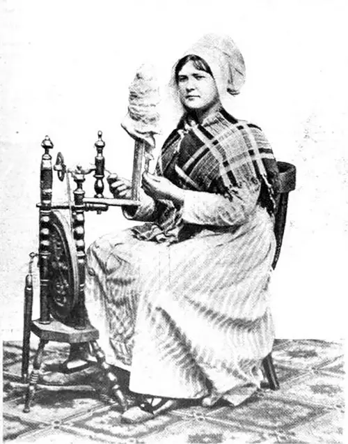 A Belgian Peasant Woman At The Spinning Wheel