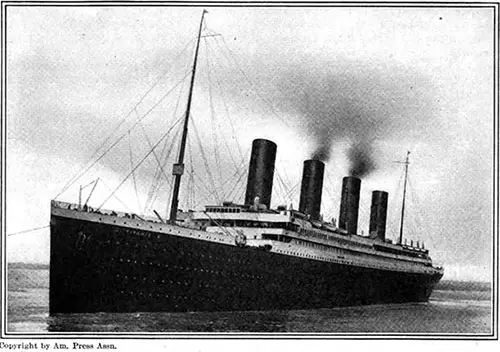 The Titanic as She Left Southampton, Starting on Her First and Last Voyage.