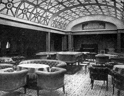 A Social Hall Replete with Facilities for the Entertainment of Passengers Graces the George Washington.