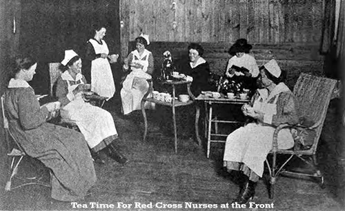 Tea Time for Red Cross Nurses at the Front