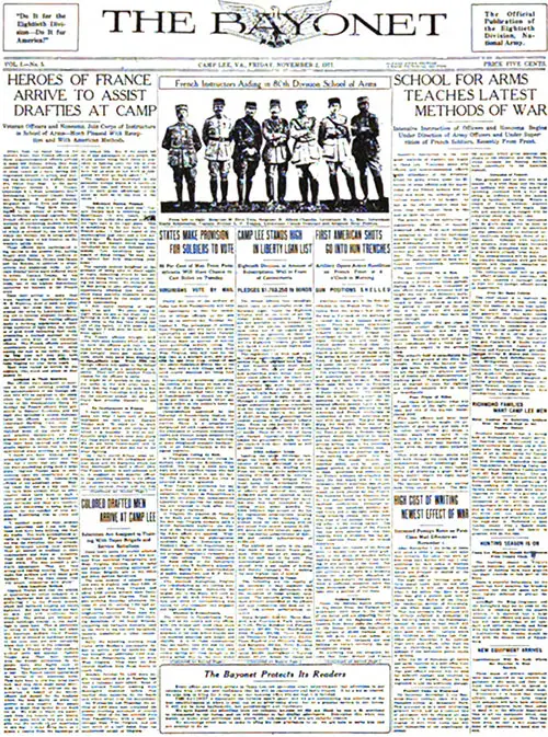 The Bayonet - A Camp Lee Newspaper