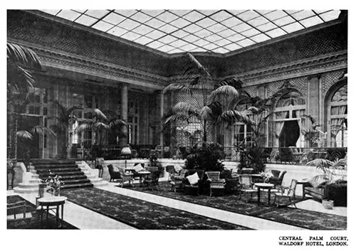 The Palm Court at the Waldorf Hotel in London