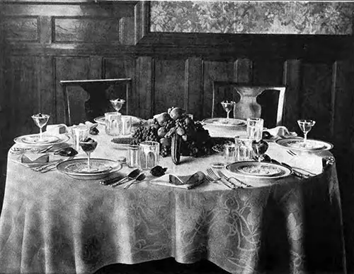 Table Laid for Thanksgiving Dinner