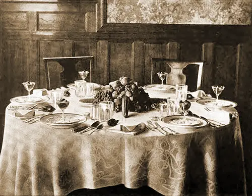 Table Laid Out for a Formal Thanksgiving Dinner.