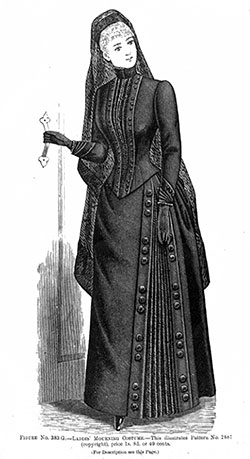 Mourning Costumes -- English And French Styles - 1889