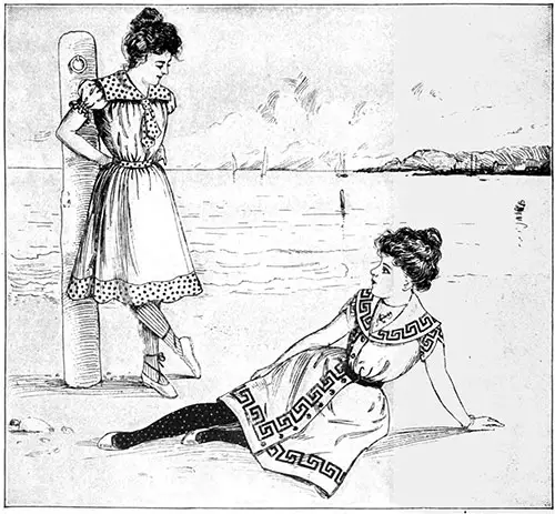 Bathing Costumes 1 and 2 from July 1900