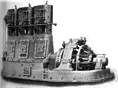 Fig. 3: One of the Main Generating Sets on the Olympic.