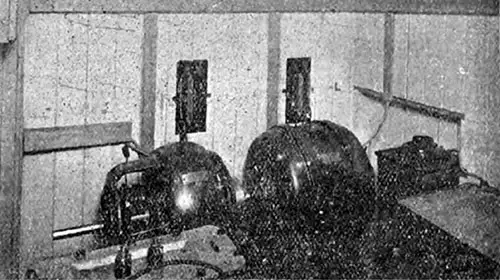 Fig. 19: Part of Marconi Transmitting Apparatus in Silence Cabin. 