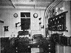 Fig. 20: Marconi Apparatus in Operating Cabin.