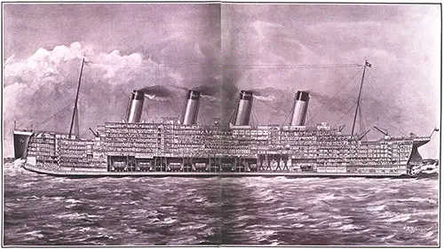 The Biggest Ship in the World Shown in Section
