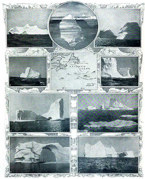 In the Sea-Lane the "Titanic " Sailed: Icebergs off Newfoundland.