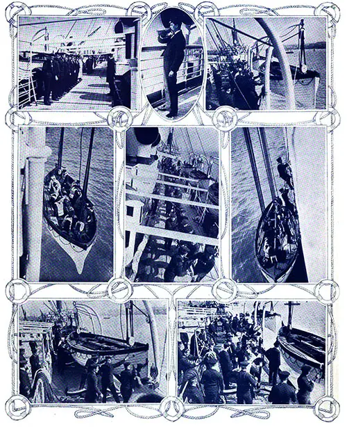 As It Should Be on Every Liner: Life-Boat Drill on a Steam-Ship 