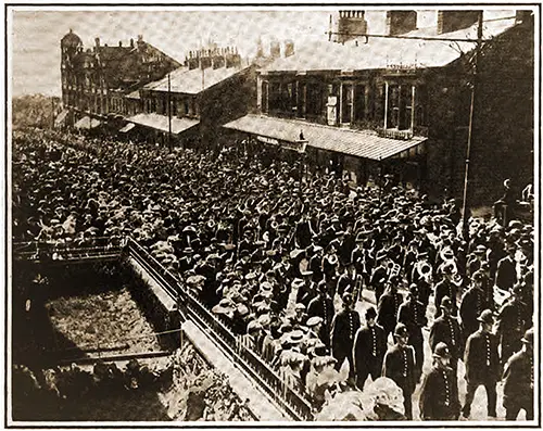 Funeral Procession of MR. Wallace Hartley of the RMS Titanic in Colne, Lancashire