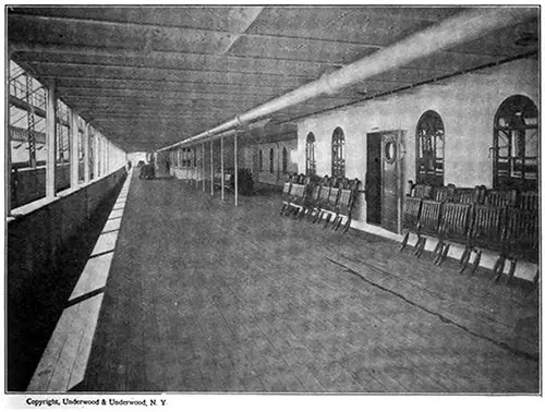 The Spacious Promenade Deck of the Ill-Fated Titanic