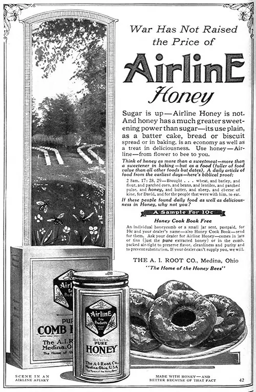 War Has Not Raised The Price of AirlinE Honey © 1915 The A. I. Root Co.