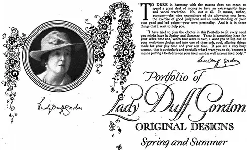 Portfolio of Lady Duff Gordon Original Designs Spring and Summer