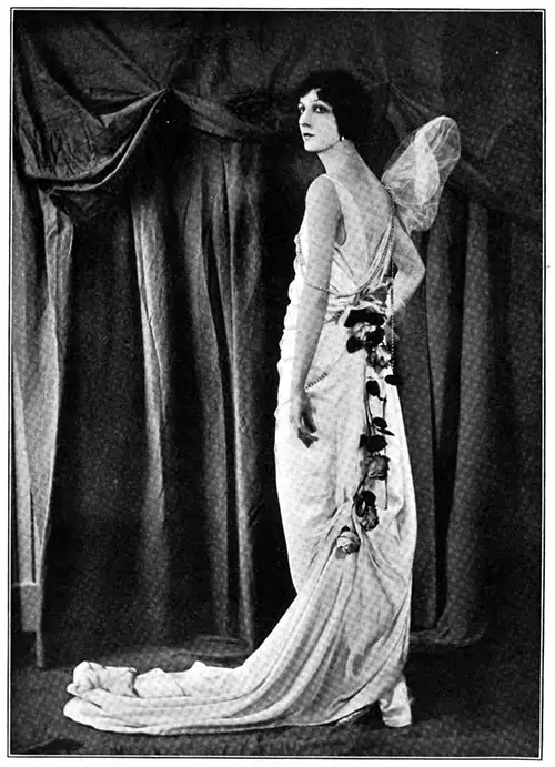 Parchment Charmeuse Evening Gown by Hickson