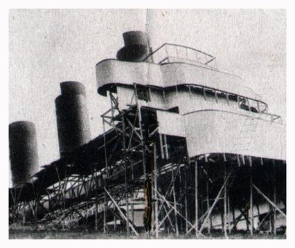 In "Behind the Motion Picture Screen," a Picture Play That Featured a Realistically Looking Ship in the Haunting Tragedy of the Lusitania.