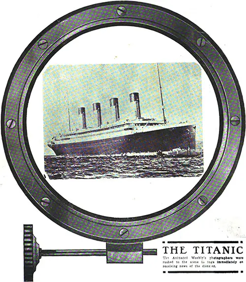 Coverage of the Titanic Illustration from the Cover of the Moving Picture News.