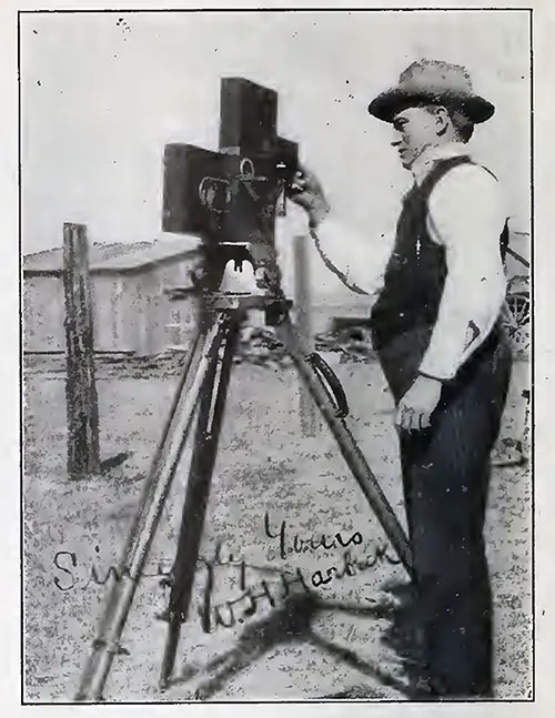 Early 20th Century Cinematographer William H. Harbeck in a Characteristic Pose