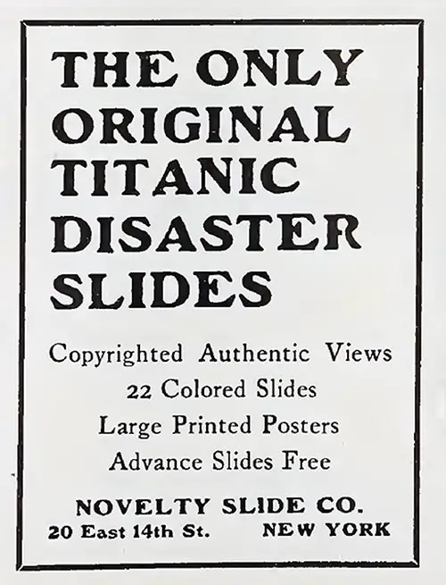The Only Original Titanic Disaster Slides.