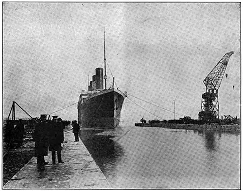 The Olympic Entering Dry Dock at Belfast